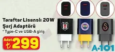 TARAFTAR LİSANSLI 20 W ŞARJ ADAPTÖRÜ indirimli fiyat TARAFTAR LİSANSLI 20 W ŞARJ ADAPTÖRÜ fiyat ve kampanya bilgisi